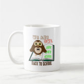 Cute fun We are owl Back to school Personalize コーヒーマグカップ (左)