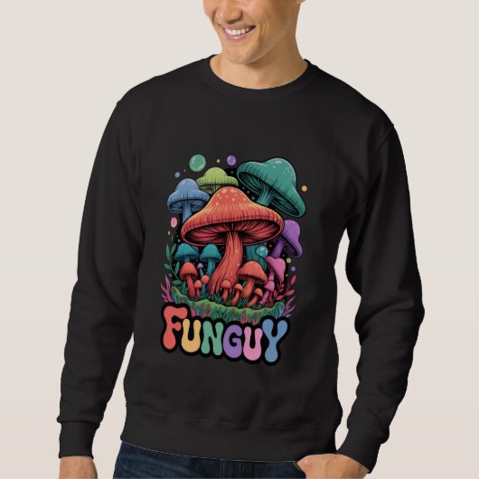 Cute Fungi Fun Guy Mushroom Pun Kawaii Pastel Aest スウェットシャツ (正面)