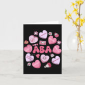 Cute Funny Aba Therapy Candy Heart Slp Behavior Va カード (黄色い花)