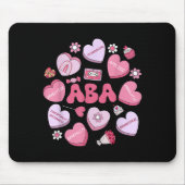 Cute Funny Aba Therapy Candy Heart Slp Behavior Va マウスパッド (正面)