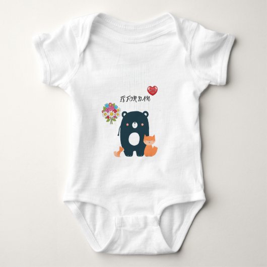 Cute Funny Baby Jersey Bodysuit | ベビーボディスーツ (正面)
