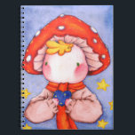 Cute funny baby mushroom Heart Watercolor drawing ノートブック<br><div class="desc">Cute baby. Funny mushroom kid. Drawing in watercolor and colored pencils.</div>