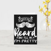 Cute Funny Beard Quote Gift For Bearded Men And Lo カード (黄色い花)