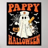 Cute Funny Boo Ghost Nurses Pappy Halloween Obgyn ポスター (正面)