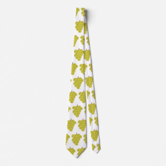 Cute funny bunch of grapes cartoon illustration ネクタイ (正面)