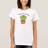 Cute Funny Cactus Heart Valentine's Day T-Shirt Tシャツ (正面)