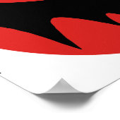 cute funny cartoon vampire bat character ポスター (角)