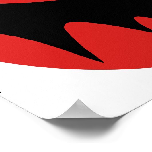 cute funny cartoon vampire bat character ポスター (角)