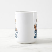 Cute Funny Cat Medical Pun Illustration コーヒーマグカップ (中央)