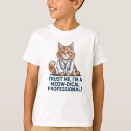 Cute Funny Cat Medical Pun Illustration Tシャツ