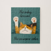 Cute Funny Cat Nap ジグソーパズル (縦)