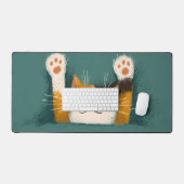 Cute Funny Cat Nap デスクマット (キーボード&マウス)