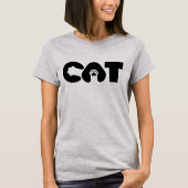 Cute Funny CAT Typography Cat Lover Design Tシャツ (正面)