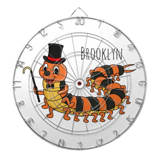 Cute funny centipede cartoon illustration  ダーツボード (正面)