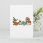 Cute Funny Corgi Dogs Christmas 2025 招待状 (スタンド正面)