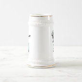 Cute & Funny Dabbing Snowman Xmas Winter Gift ビールジョッキ (中央)