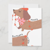 Cute Funny Dachshund Birthday Card Dog Lovers シーズンカード (正面)