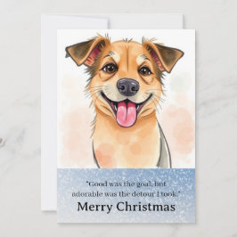Cute Funny Dog Christmas Card シーズンカード