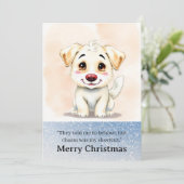 Cute Funny Dog Christmas Card シーズンカード (スタンド正面)