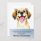Cute Funny Dog Christmas Card シーズンカード (正面/裏面)