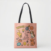 Cute Funny Dog Lover Tote Bag トートバッグ (正面)