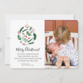 Cute Funny Family Christmas Photo Red Green シーズンカード (正面)