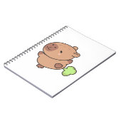 Cute Funny Farting Capybara Pastel Kawaii ノートブック (左側)