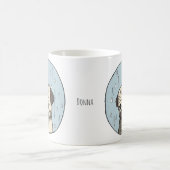 Cute Funny Fawn Pug Custom Name Pug lover コーヒーマグカップ (中央)