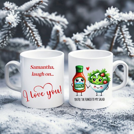 Cute Funny Food Valentine Mug Personalized Love コーヒーマグカップ