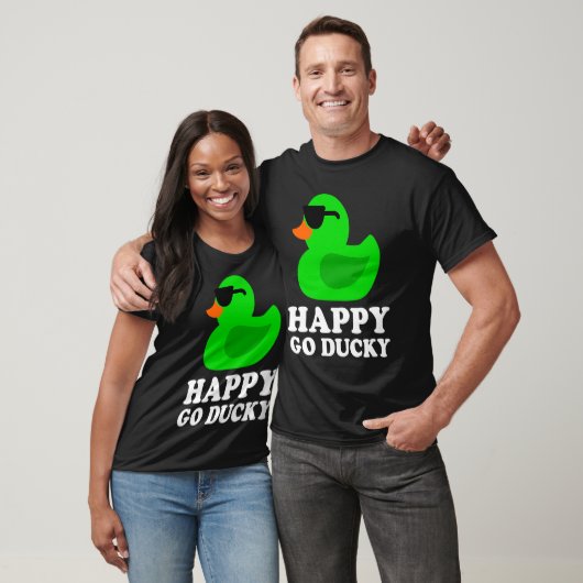 Cute Funny Green Rubber Duck Lover Sunglasses Luck Tシャツ (ユニセックス)