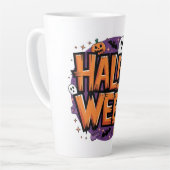 Cute funny halloween カフェラテマグ (左アングル)
