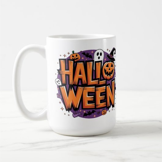 Cute funny halloween コーヒーマグカップ (左)