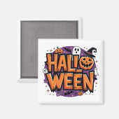 Cute funny halloween マグネット (正面/裏面)