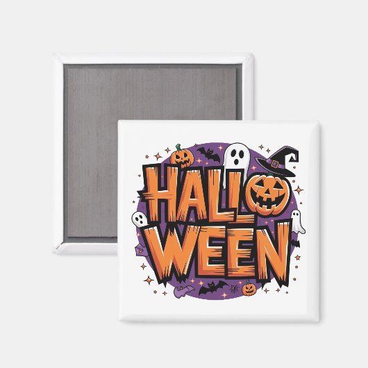 Cute funny halloween マグネット (正面/裏面)