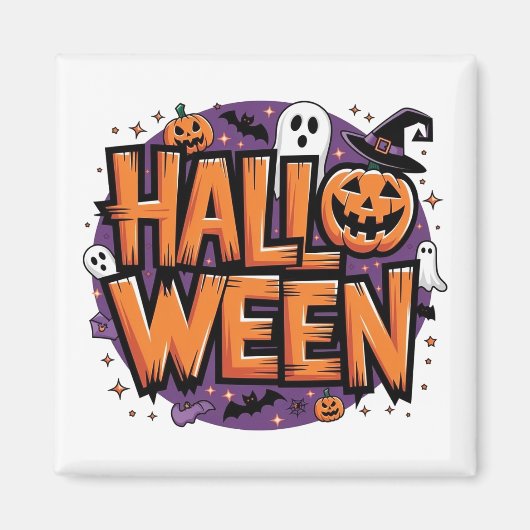 Cute funny halloween マグネット (正面)