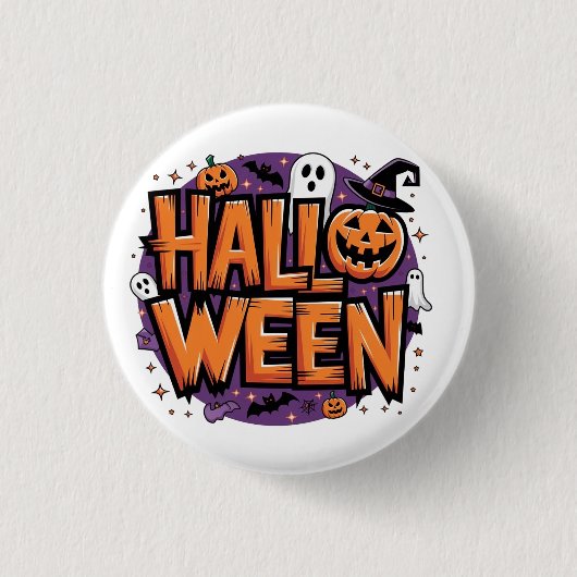 Cute funny halloween 缶バッジ (正面)