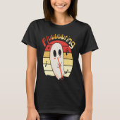 Cute & Funny Halloween Ghost Flute & Fluting 4 Tシャツ (正面)