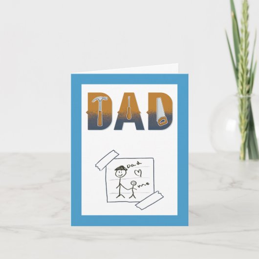 Cute Funny Handyman Dad Funny Birthday Card カード (正面)