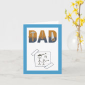 Cute Funny Handyman Dad Funny Birthday Card カード (黄色い花)
