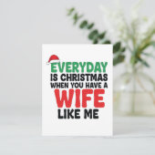 Cute Funny Husband Xmas Card From Wife シーズンカード (スタンド正面)