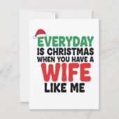 Cute Funny Husband Xmas Card From Wife シーズンカード (正面)