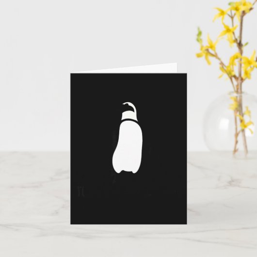 Cute Funny Just Chillin Zoo Penguin  カード (黄色い花)