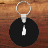 Cute Funny Just Chillin Zoo Penguin  キーホルダー (正面)