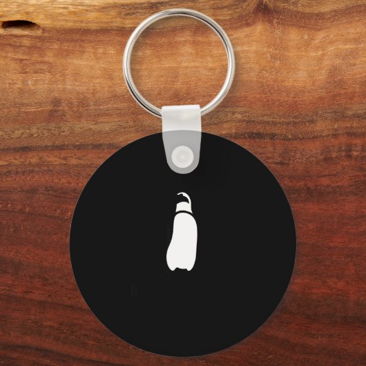 Cute Funny Just Chillin Zoo Penguin  キーホルダー (正面)