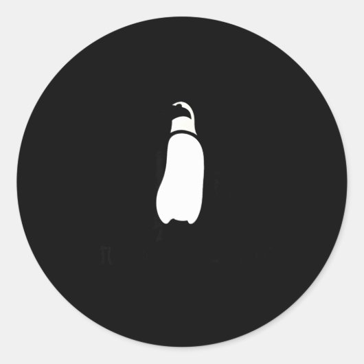 Cute Funny Just Chillin Zoo Penguin  ラウンドシール (正面)