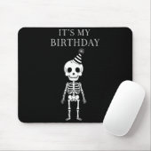 Cute Funny Kawaii Skeleton Birthday Skull Happy Wo マウスパッド (マウス)
