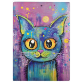 Cute Funny Kitty Cat Mixed Media Animal Pet クリップボード (裏面)