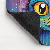 Cute Funny Kitty Cat Mixed Media Animal Pet マウスパッド (コーナー)