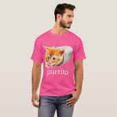 Cute Funny Kitty Cat Purrito Burrito Pun gift Tシャツ (正面フル)