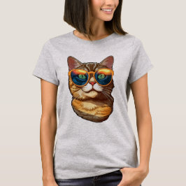 Cute Funny Kitty Cat Wearing Sunglasses Cat Lover Tシャツ